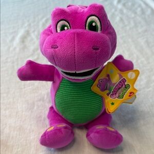 Barney The Dinosaur Plush Toy "Barneys World" Purple Green Stuffed Animal NWT